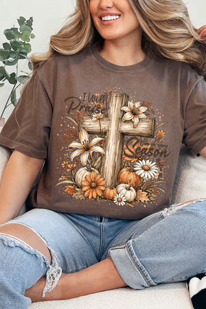 Harvest Praise Cross Comfort Colors Adult Ring-Spun Cotton Tee