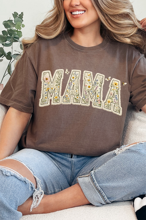 Buzzing Blooms Mama Comfort Colors Adult Ring-Spun Cotton Tee
