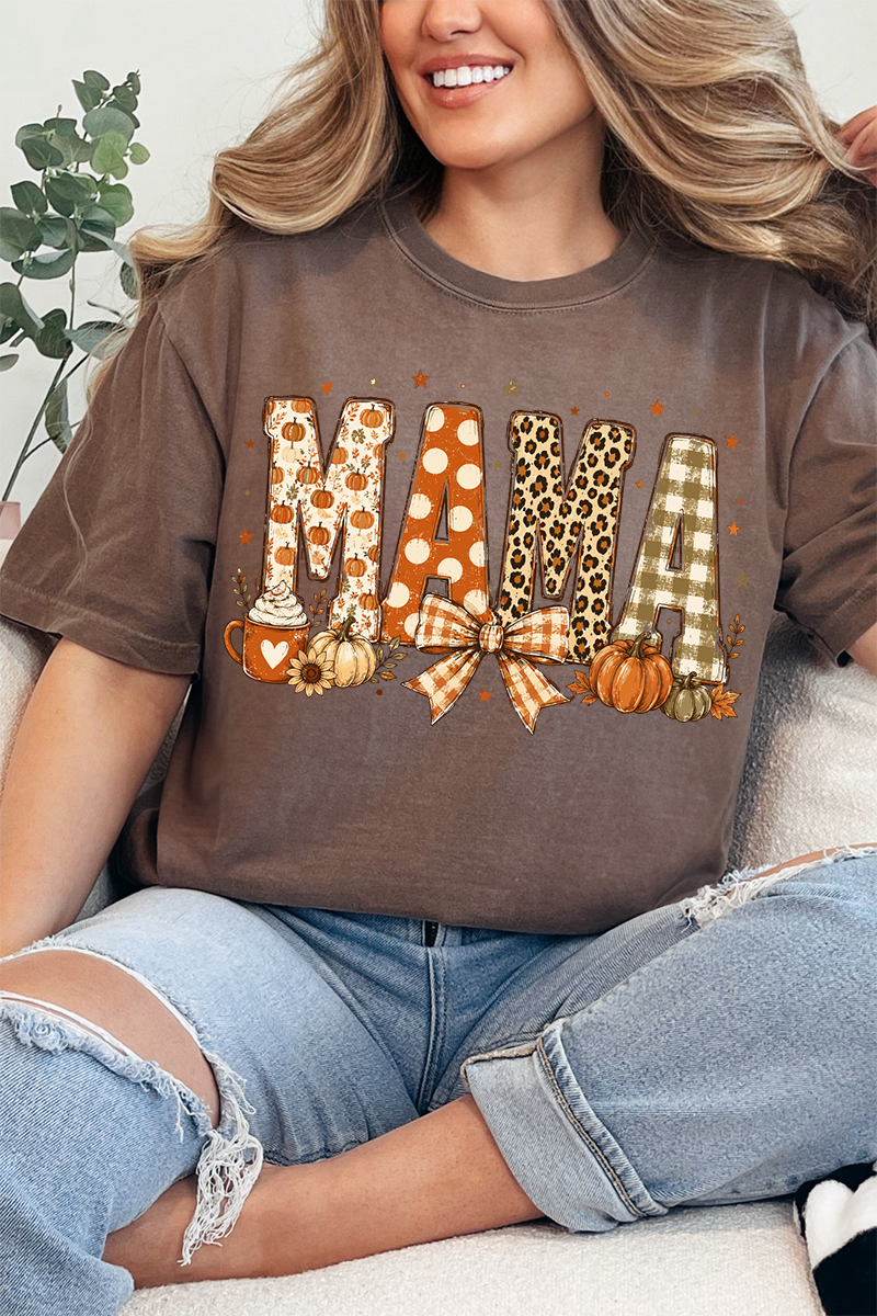 Pumpkin Spice Mama Comfort Colors Adult Ring-Spun Cotton Tee