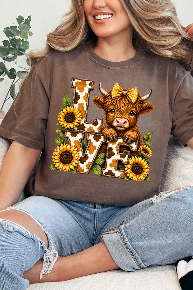 Little Highland Love Comfort Colors Adult Ring-Spun Cotton Tee