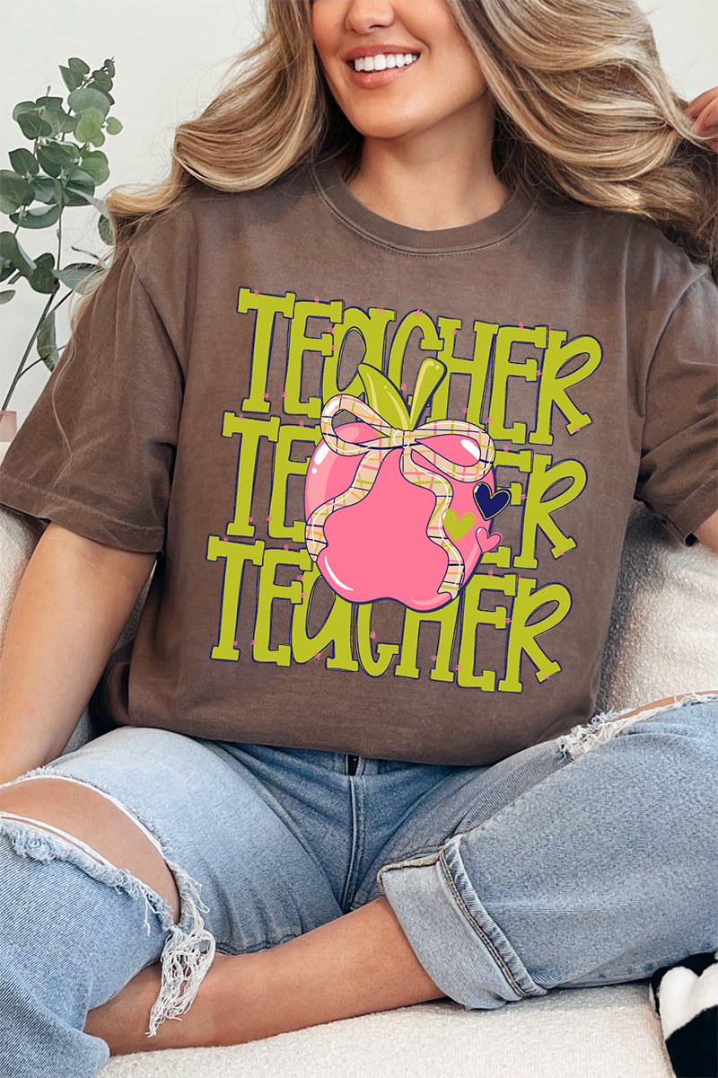Apple For The Teacher Comfort Colors Adult Ring-Spun Cotton Tee