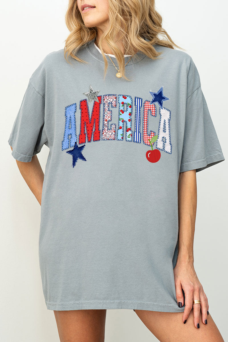 America Stitched In Tradition Comfort Colors Adult Ring-Spun Cotton Tee