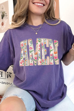 Pearls & Petals Amen Comfort Colors Adult Ring-Spun Cotton Tee