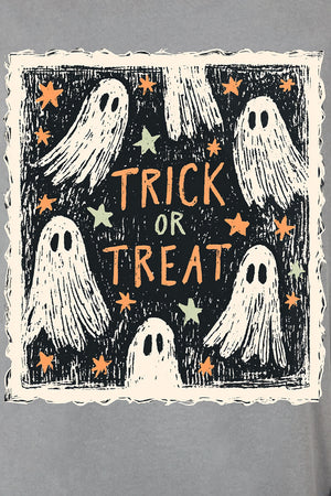 Trick Or Treat Ghost Crew Comfort Colors Adult Ring-Spun Cotton Tee