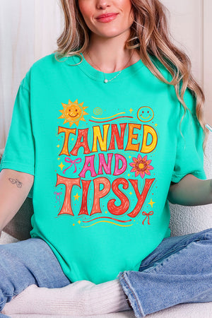 Tanned And Tipsy State Of Mind Comfort Colors Adult Ring-Spun Cotton Tee