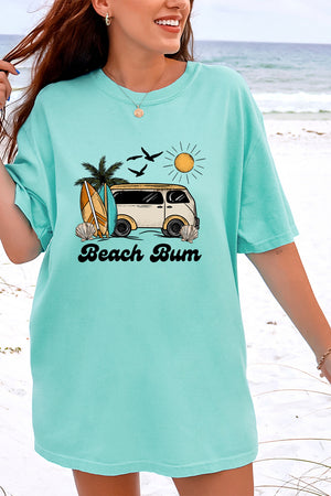 Retro Beach Bum Comfort Colors Adult Ring-Spun Cotton Tee