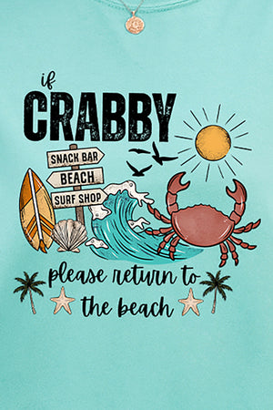 Crabby Beach Comfort Colors Adult Ring-Spun Cotton Tee