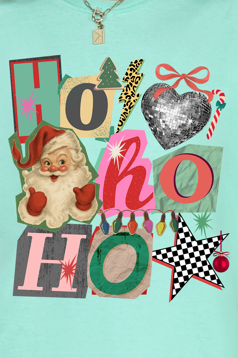 Ho Ho Retro Christmas Ready To Press DTF Transfer