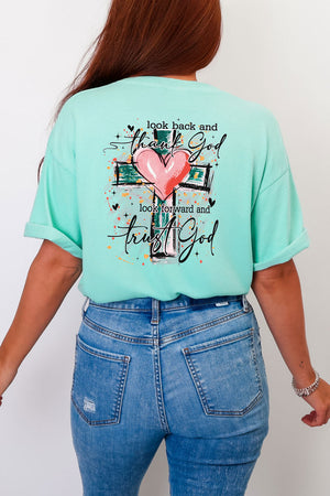 Thank and Trust God Front & Back Comfort Colors Adult Ring-Spun Cotton Tee