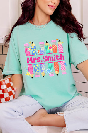 Personalized Pencil Party Comfort Colors Adult Ring-Spun Cotton Tee