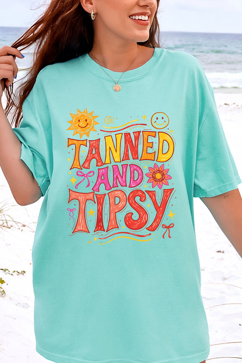 Tanned And Tipsy State Of Mind Comfort Colors Adult Ring-Spun Cotton Tee