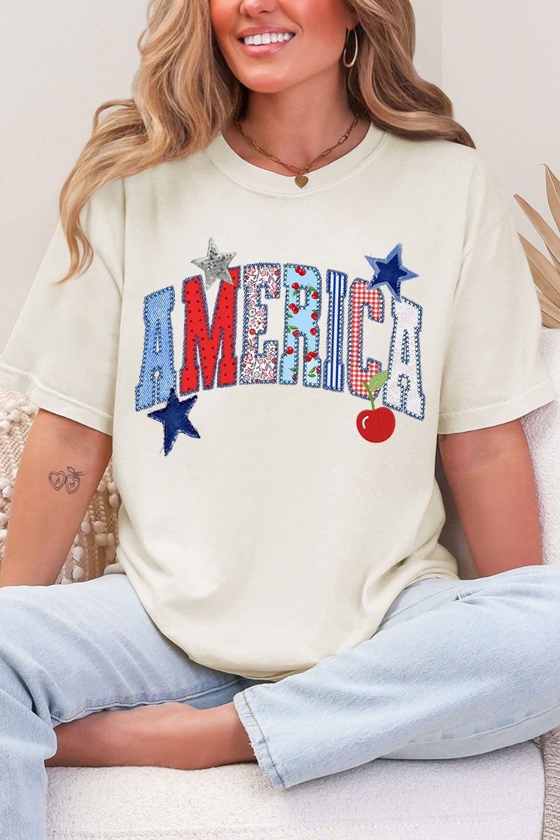 America Stitched In Tradition Comfort Colors Adult Ring-Spun Cotton Tee
