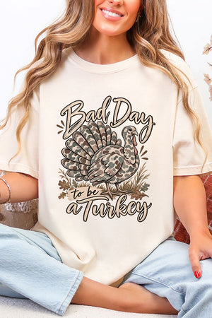 Bad Day Camo Turkey Comfort Colors Adult Ring-Spun Cotton Tee