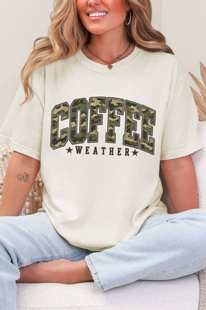 Camo Coffee Weather Comfort Colors Adult Ring-Spun Cotton Tee