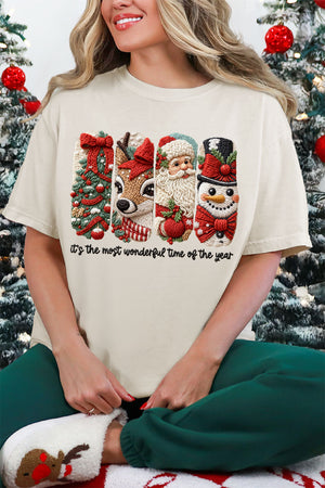 Faux Yarn Most Wonderful Time Comfort Colors Adult Ring-Spun Cotton Tee