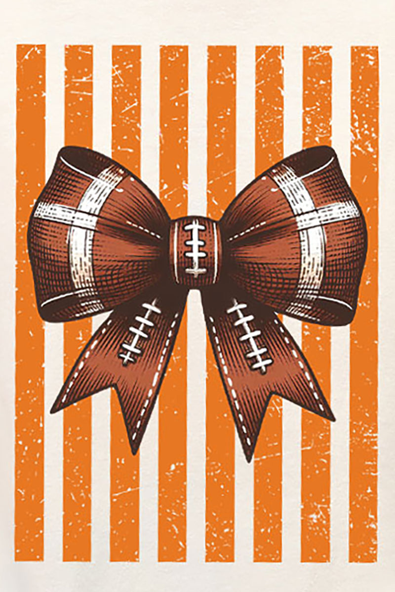 Orange Varsity Bow Comfort Colors Adult Ring-Spun Cotton Tee