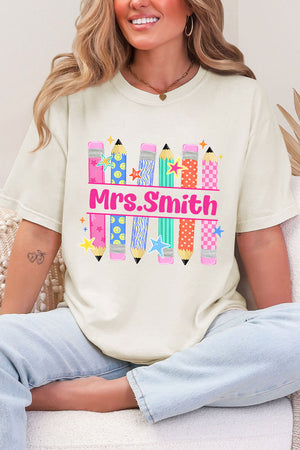 Personalized Pencil Party Comfort Colors Adult Ring-Spun Cotton Tee