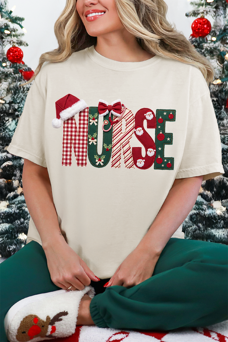 North Pole Nurse Comfort Colors Adult Ring-Spun Cotton Tee
