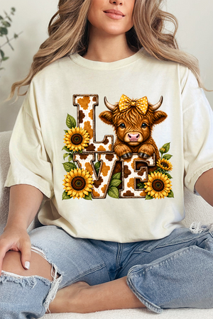 Little Highland Love Comfort Colors Adult Ring-Spun Cotton Tee
