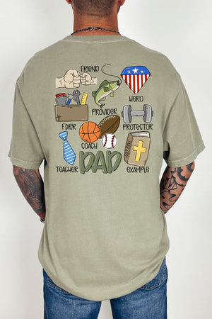 Dad Things Front & Back Comfort Colors Adult Ring-Spun Cotton Tee