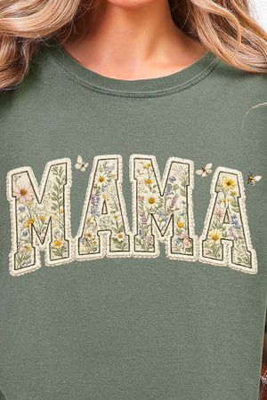Buzzing Blooms Mama Comfort Colors Adult Ring-Spun Cotton Tee