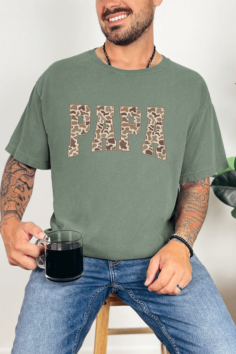 Personalized Father's Day Camo Edition Comfort Colors Adult Ring-Spun Cotton Tee