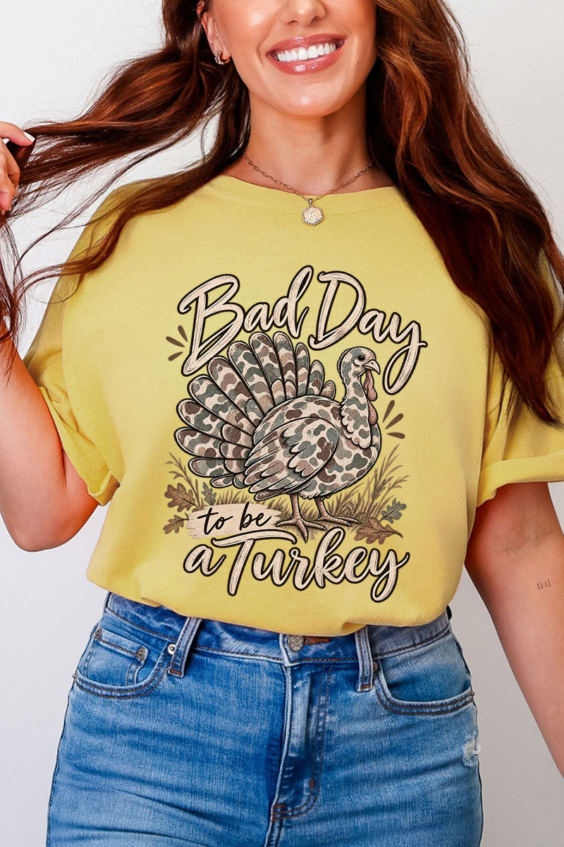 Bad Day Camo Turkey Comfort Colors Adult Ring-Spun Cotton Tee
