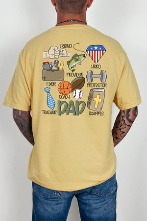 Dad Things Front & Back Comfort Colors Adult Ring-Spun Cotton Tee