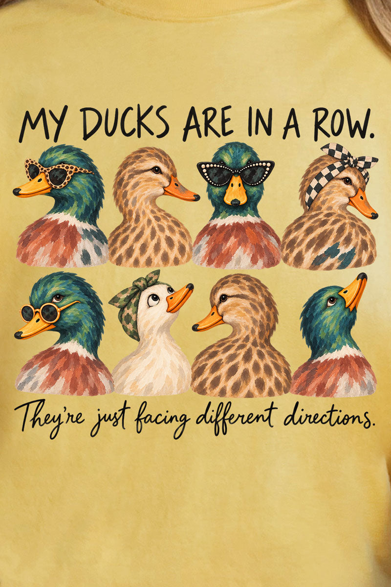 Ducks In A Row-Ish Comfort Colors Adult Ring-Spun Cotton Tee