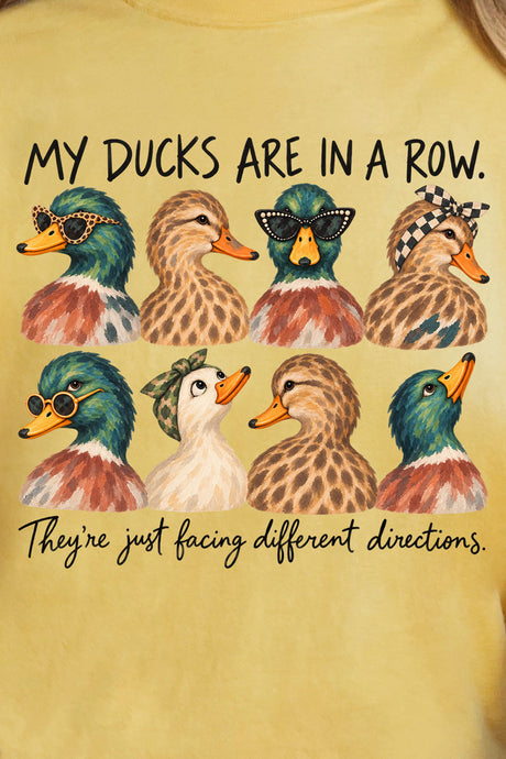 Ducks In A Row-Ish Comfort Colors Adult Ring-Spun Cotton Tee
