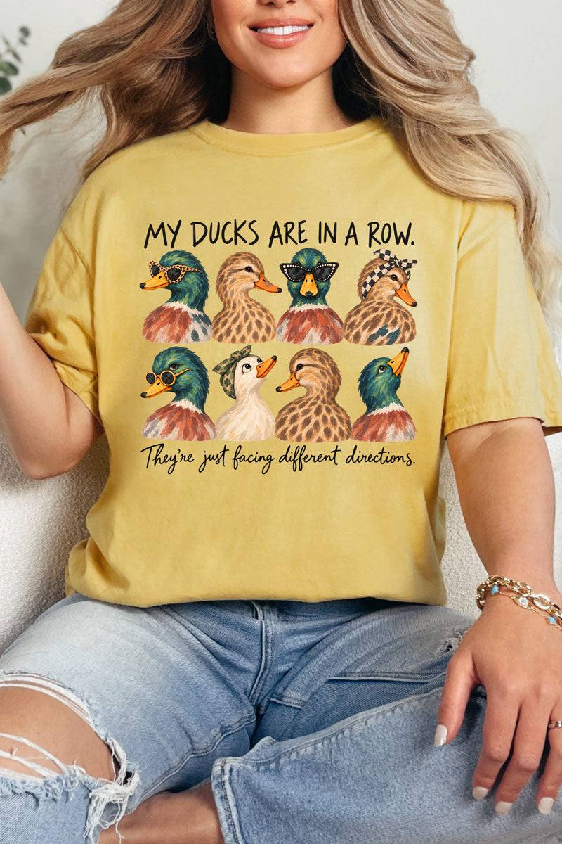 Ducks In A Row-Ish Comfort Colors Adult Ring-Spun Cotton Tee