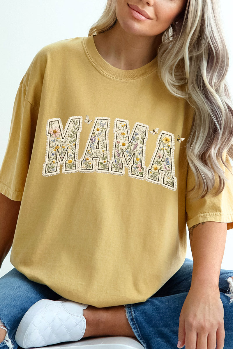 Buzzing Blooms Mama Comfort Colors Adult Ring-Spun Cotton Tee