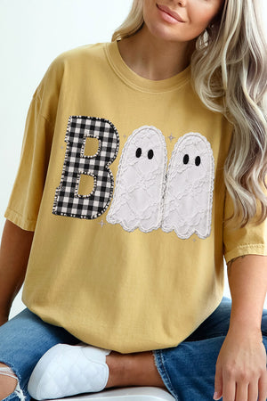 Gingham & Lace Boo Comfort Colors Adult Ring-Spun Cotton Tee