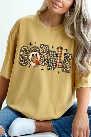 Gobble In Camo Comfort Colors Adult Ring-Spun Cotton Tee