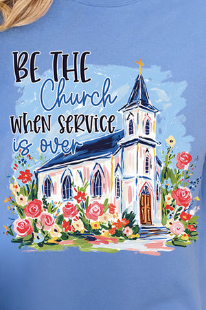 Watercolor Be The Church Comfort Colors Adult Ring-Spun Cotton Tee