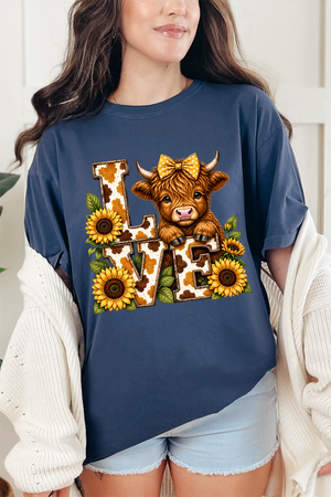 Little Highland Love Comfort Colors Adult Ring-Spun Cotton Tee