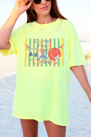 Bikini Summer Vibes Comfort Colors Adult Ring-Spun Cotton Tee