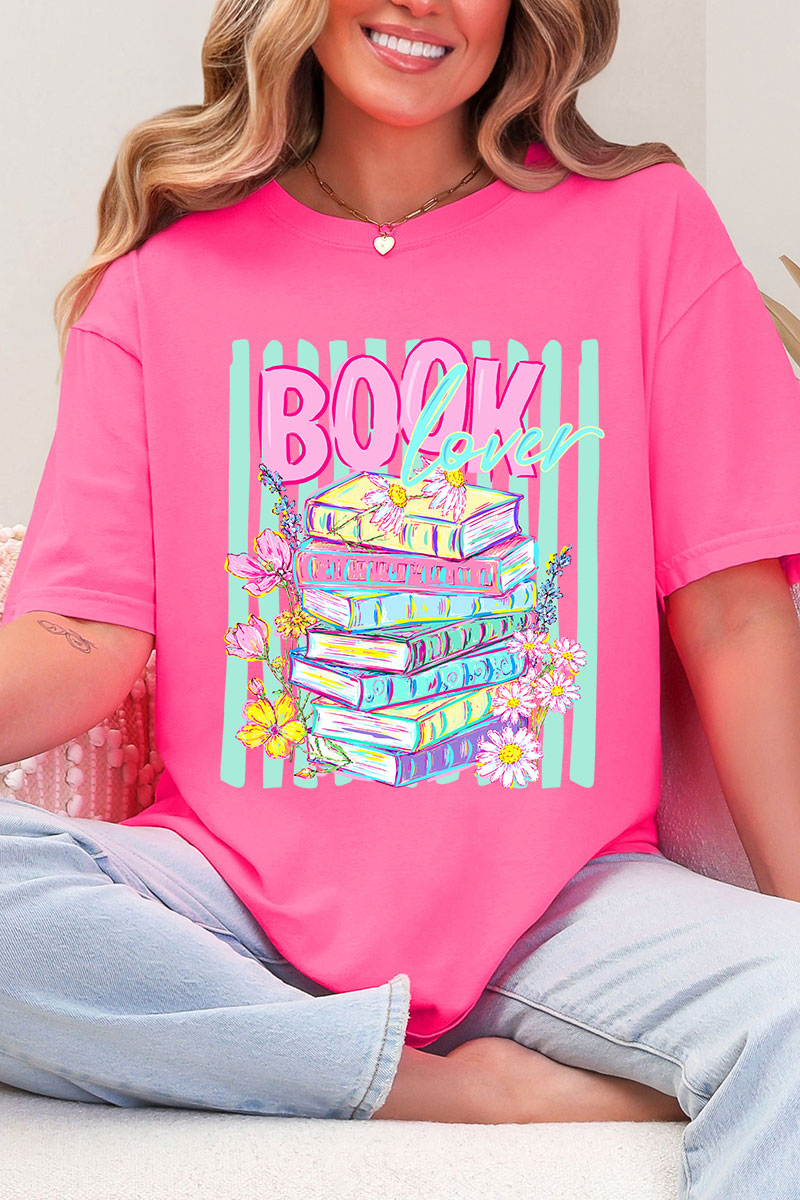 Petals & Paperback Book Lover Comfort Colors Adult Ring-Spun Cotton Tee