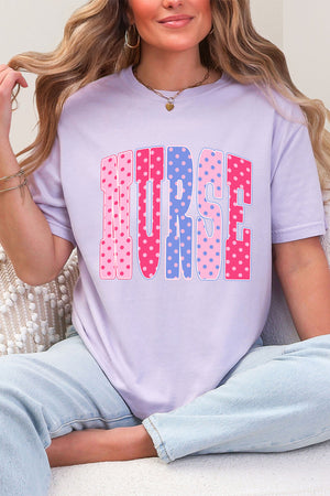 Polka Dot Pop Nurse Comfort Colors Adult Ring-Spun Cotton Tee