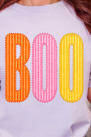 Candy Stripe Boo Comfort Colors Adult Ring-Spun Cotton Tee