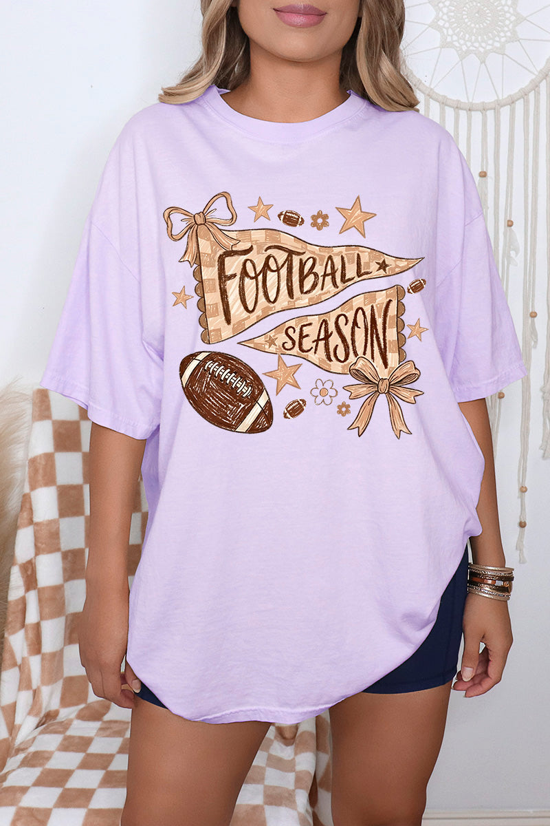Football Season Doodle Comfort Colors Adult Ring-Spun Cotton Tee