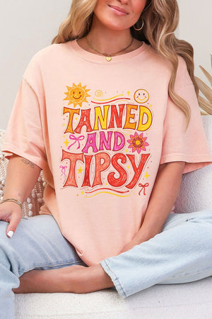 Tanned And Tipsy State Of Mind Comfort Colors Adult Ring-Spun Cotton Tee