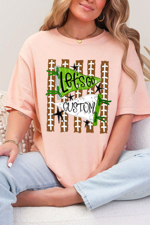 Personalized Touchdown Cheers Comfort Colors Adult Ring-Spun Cotton Tee *Enter Custom Text