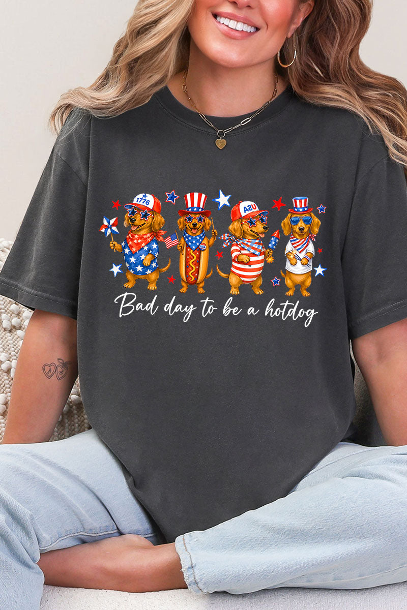 Red, White & Weiner Comfort Colors Adult Ring-Spun Cotton Tee
