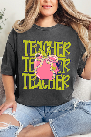 Apple For The Teacher Comfort Colors Adult Ring-Spun Cotton Tee