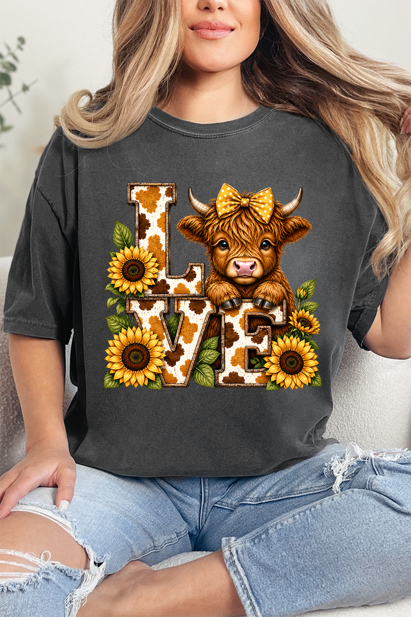 Little Highland Love Comfort Colors Adult Ring-Spun Cotton Tee