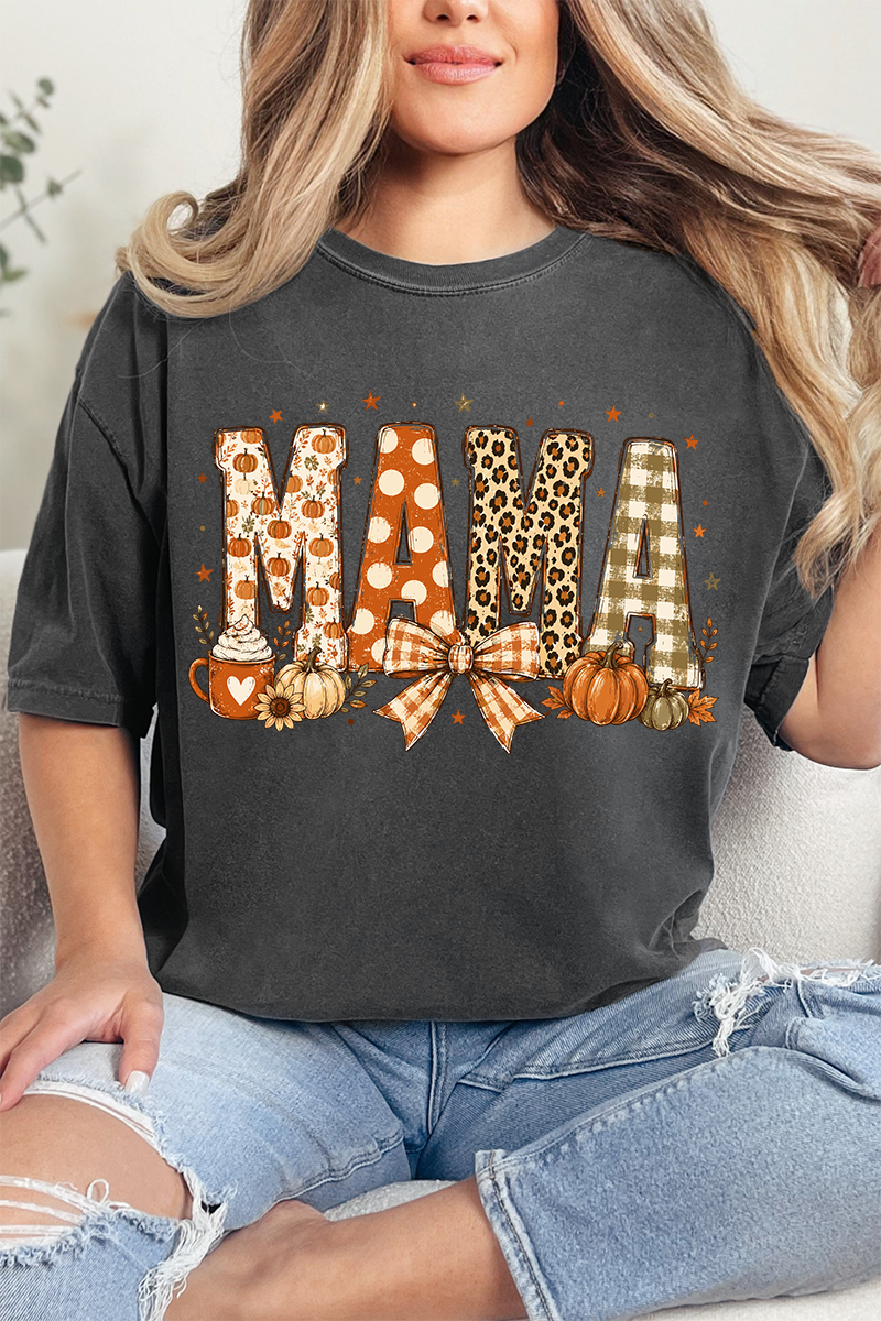 Pumpkin Spice Mama Comfort Colors Adult Ring-Spun Cotton Tee