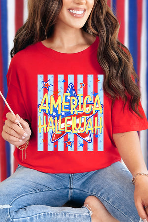 America Hallelujah Comfort Colors Adult Ring-Spun Cotton Tee
