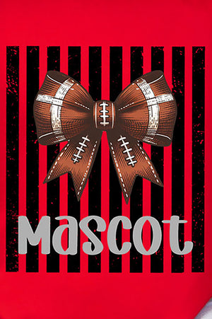 Personalized Black Varsity Bow Comfort Colors Adult Ring-Spun Cotton Tee *Enter Mascot Name