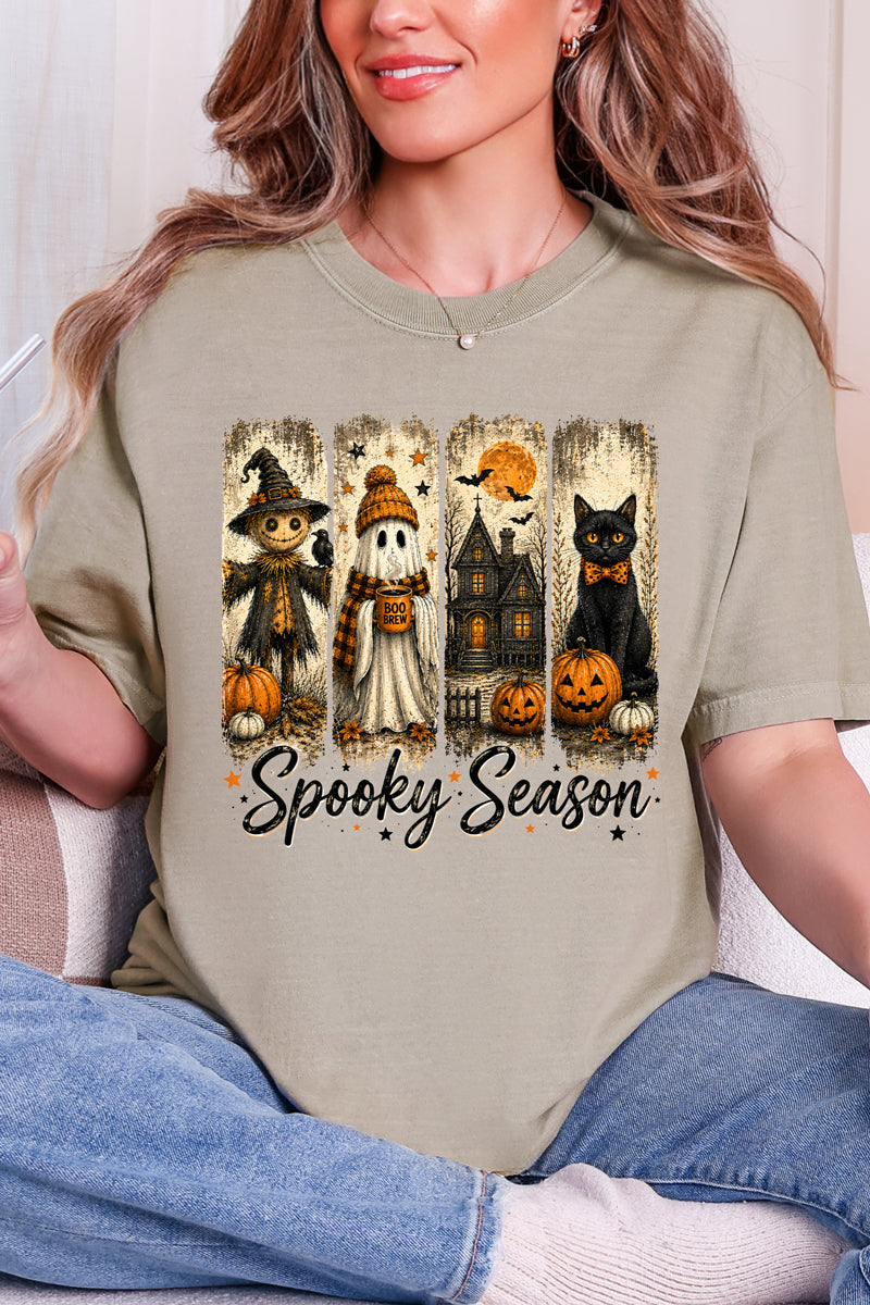 Spooky Season Brushstrokes Comfort Colors Adult Ring-Spun Cotton Tee